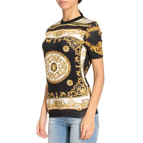 womens versace tshirt|versace tops women on sale.